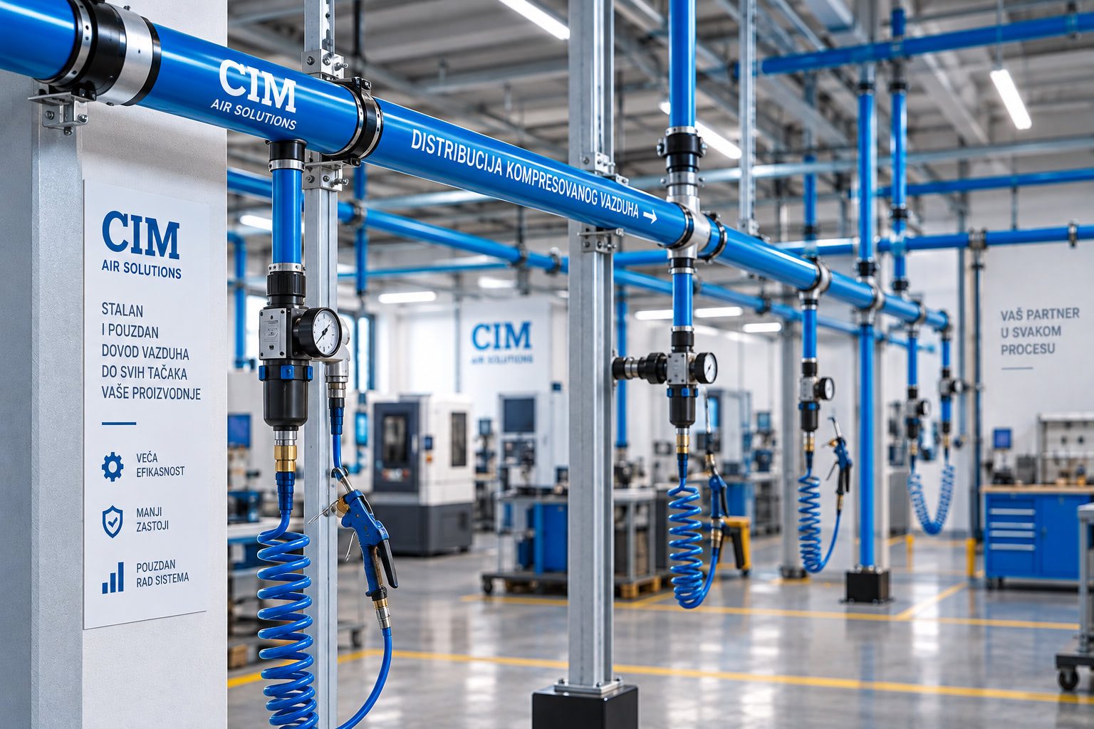 Distribucija komprimovanog vazduha – cevna mreža